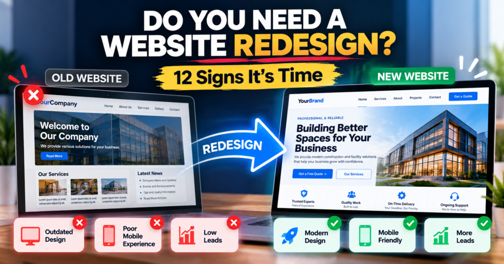 Website Redesign Before and After